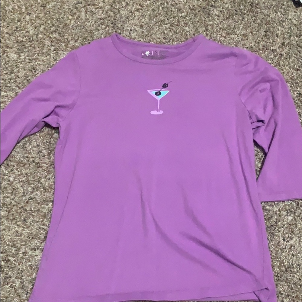 Purple Long Sleeve Pajama Shirt